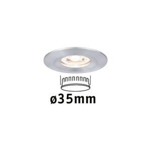 P 94304 LED vestavné svítidlo Nova mini nevýklopné IP44 1x4W 2.700K hliník broušený 230V - PAULMANN