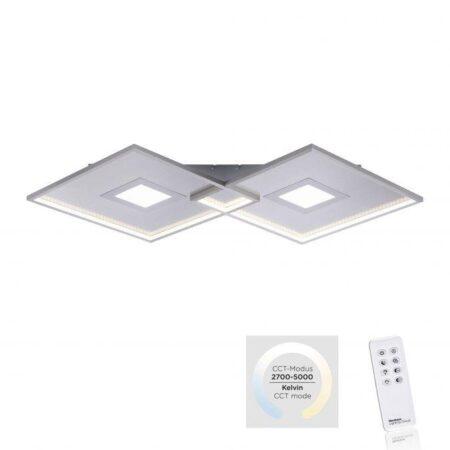 PN 8378-55 AMARA LED stropní svítidlo v barvě oceli moderní design s funkcí stmívání a dálkovým ovladačem 2700-5000K - PAUL NEUHAUS