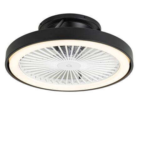 Chytrý stropní ventilátor černý vč. LED s dálkovým ovládáním - Dave