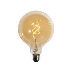 E27 dimbare LED spiraal filament goud G125 4W 270 lm 2200K