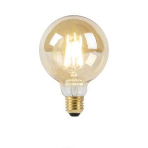 E27 stmívací až teplá LED lampa G95 zlatá 8W 806 lm 2000-2700K