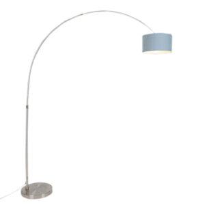 Oblouková lampa ocelová s35/35/20 modrým nastavitelným stínítkem - XL