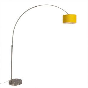 Oblouková lampa ocelová se žlutým stínítkem 35/35/20 - XL