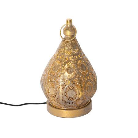 Orientální stolní lampa zlatá 19 cm - Mowgli