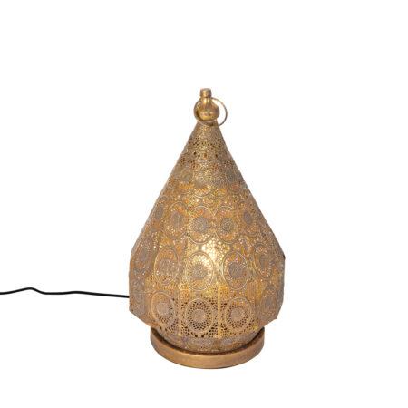 Orientální stolní lampa zlatá 26 cm - Mauglí