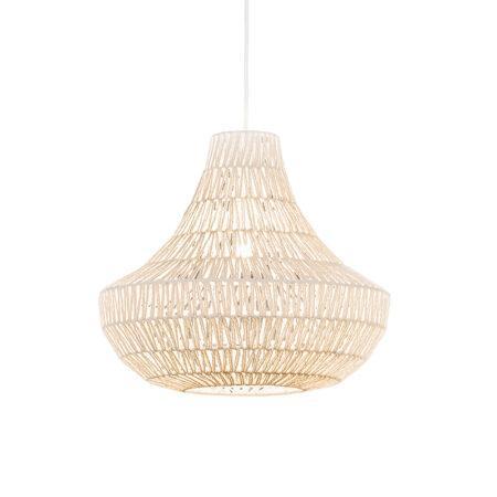 Retro závěsná lampa bílá 50 cm - Lina Cono 50