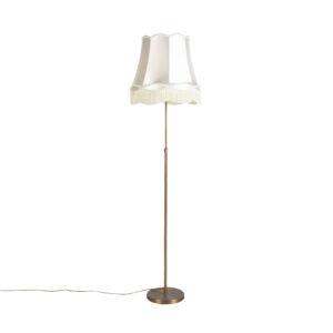 Stojací lampa bronzová s odstínem Granny krémová 45 cm nastavitelná - Parte