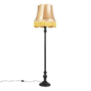 Stojací lampa černá s odstínem Granny gold - Classico