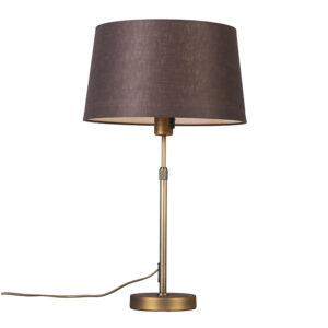 Stolní lampa bronzová s odstínem hnědá 35 cm nastavitelná - Parte