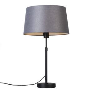 Stolní lampa černá s odstínem šedi 35 cm nastavitelná - Parte