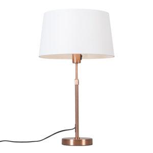 Stolní lampa měděná se stínidlem bílá 35 cm nastavitelná - Parte