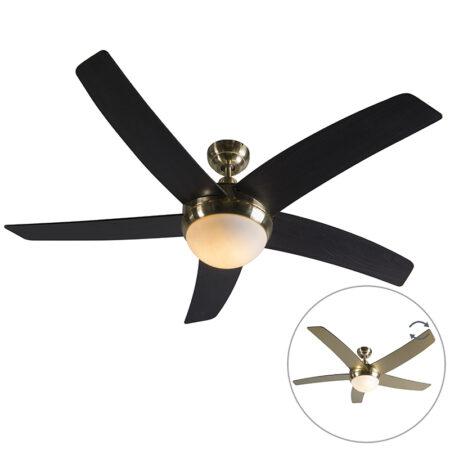 Stropní ventilátor zlatý s dálkovým ovládáním - Cool