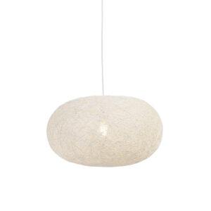 Venkovská závěsná lampa bílá 50 cm - Corda Flat