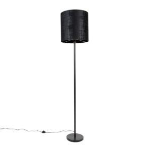 Moderní stojací lampa černé odstín černé 40 cm - Simplo