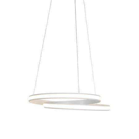 Moderní závěsná lampa bílá 55cm včetně LED - Rowan