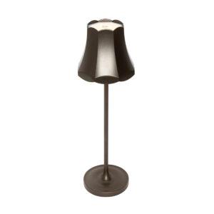 Retro stolní lampa tmavě bronzová dobíjecí IP44 - Granny