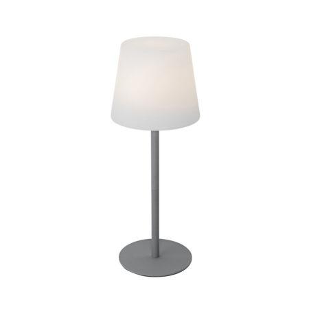 Stolní lampa šedá dobíjecí vč. LED a stmívače IP54 - Jude