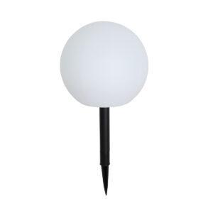 Venkovní lampa bílá 25 cm vč. LED IP44 solární RGBW - Ludger